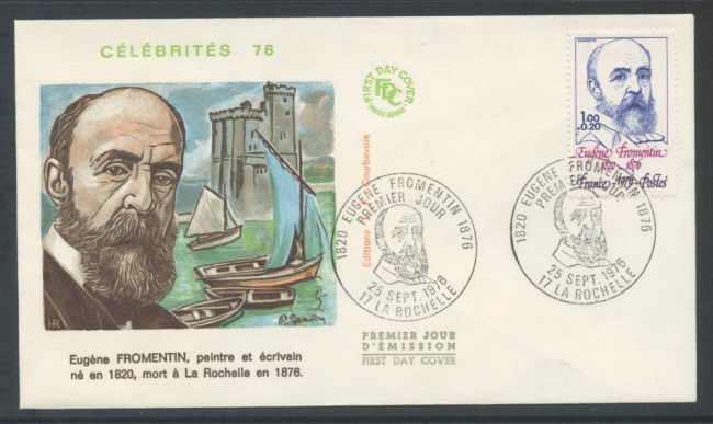 1976 - FRANCIA - EUGENE FROMENTIN  - BUSTA FDC - LOTTO/25855