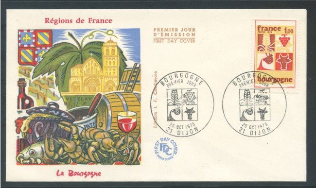 1975 - FRANCIA - REGIONI LA BOURGOGNE - BUSTA FDC - LOTTO/26629