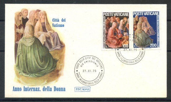1975 - VATICANO - ANNO DELLA DONNA - BUSTA FDC ROMA - LOTTO/27587