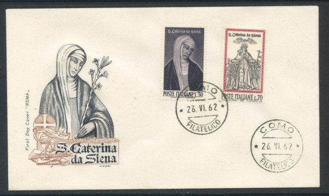 1962 - REPUBBLICA - SANTA CATERINA - BUSTA FDC - LOTTO/28559