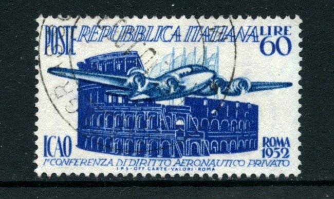 1952 - LOTTO/24684 - ITALIA REPUBBLICA - 60 Lire DIRITTO AERONAUTICO - USATO
