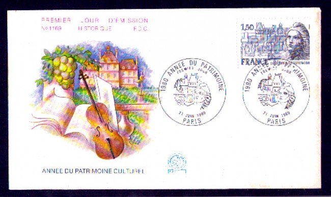 1980 - LOTTO/FRA2092FDC - FRANCIA - PATRIMONIO ARTISTICO - FDC