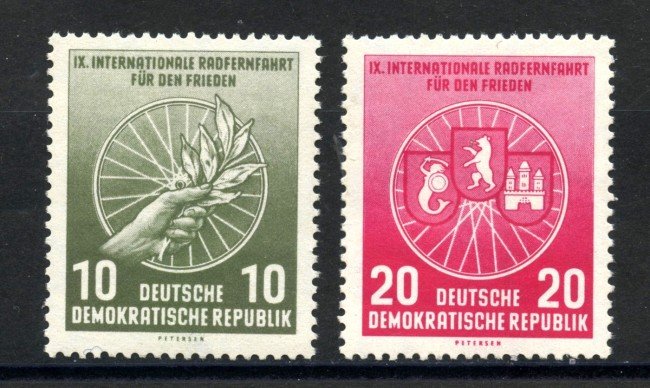 1956 - GERMANIA DDR - CORSA CICLISTICA  2v. - NUOVI - LOTTO/36108