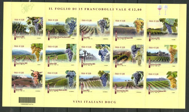 2014  - REPUBBLICA - VINI DOCG - FOGLIETTO NUOVO - LOTTO/36863