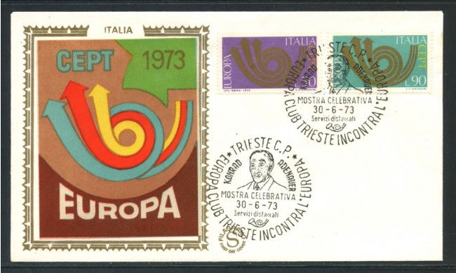 1973 - REPUBBLICA - EUROPA - BUSTA FDC FILAGRANO GOLD - LOTTO/27529