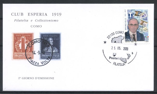 2020 - ITALIA REPUBBLICA - BRUNO IELO - BUSTA FDC - LOTTO/36369