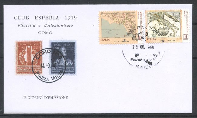 2020 - ITALIA REPUBBLICA - EUROPA 2v.  - BUSTA FDC - LOTTO/36375