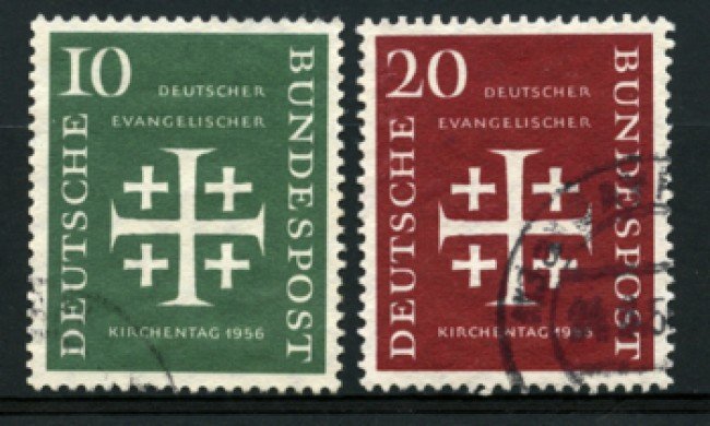 1956 - LOTTO/11869 - GERMANIA FEDERALE - CHIESA EVENGELICA 2v. - USATI