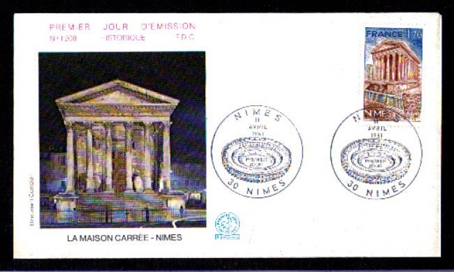 1981 - LBF/4197 - FRANCIA - LA MAISON CARREE NIMES FDC