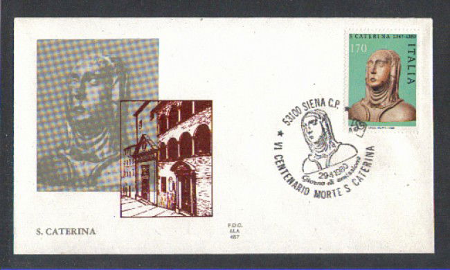 1980 - LOTTO/6718Z - REPUBBLICA - SANTA CATERINA - FDC