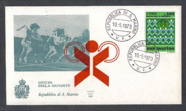 1973 - LOTTO/7943ZA - SAN MARINO - GIOCHI DELLA GIOVENTU' - FDC