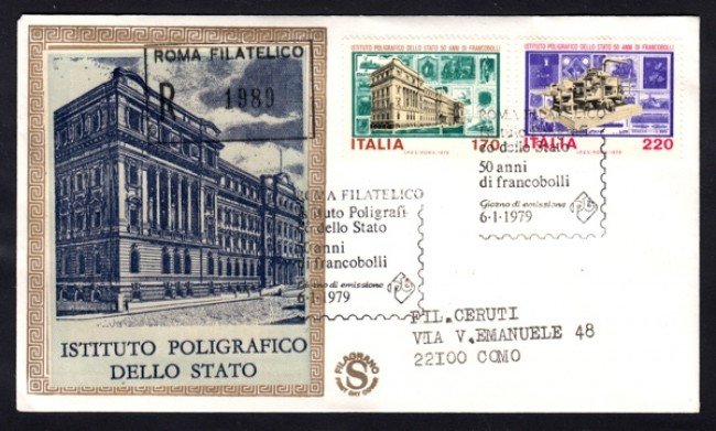 1979 - LOTTO/13138 - REPUBBLICA - POLIGRAFICO DELLO STATO - BUSTA FDC