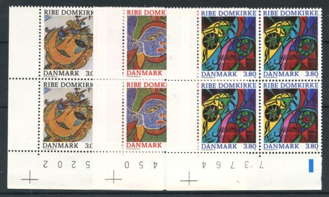 1987 - LOTTO/19606Q - DANIMARCA - CATTEDRALE DI RIBE 3v. - QUARTINE