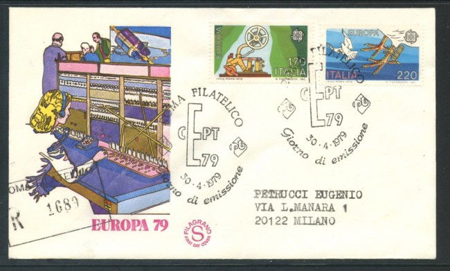 1979 - REPUBBLICA - EUROPA - BUSTA FDC FILAGRANO VIAGGIATA - LOTTO/27360
