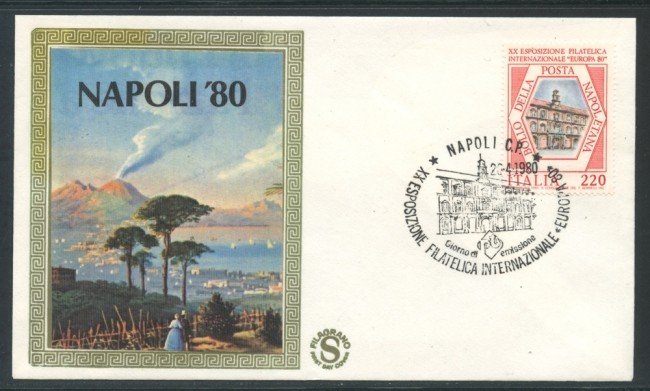 1980 - REPUBBLICA - EXPO FILATELICA NAPOLI - BUSTA FDC FILAGRANO - LOTTO/27384