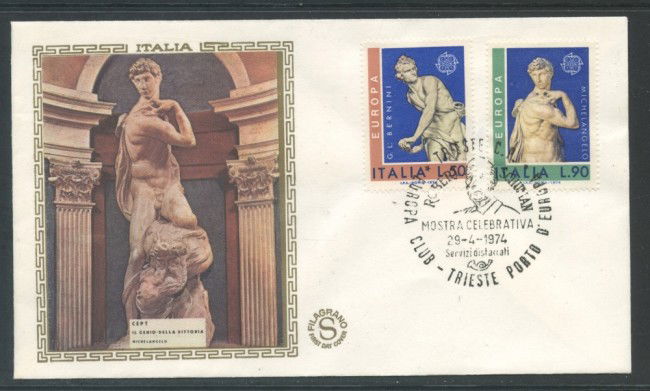 1974 - REPUBBLICA - EUROPA - BUSTA FDC FILAGRANO - LOTTO/27431