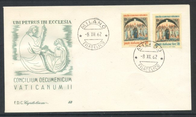 1962 - REPUBBLICA - CONCILIO ECUMENICO - BUSTA FDC - LOTTO/28556