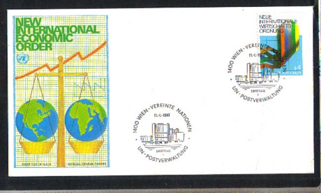 1980 - LOTTO/ONUA8FDC - ONU AUSTRIA - NUOVO ORDINE ECONOMICO - BUSTA FDC