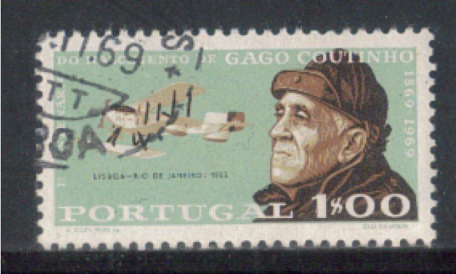 1969 - LOTTO/9836AU - PORTOGALLO - 1e. GAGO COUTINHO - USATO