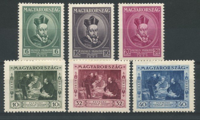 1935 - LOTTO/13824 - UNIVERSITA' DI BUDAPEST 6v. - LING.