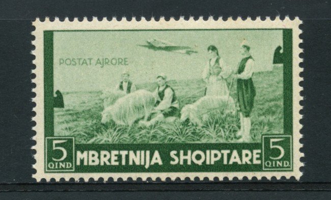 1940 - LOTTO/16790 - ALBANIA ITALIANA - 5 q. POSTA AEREA - NUOVO