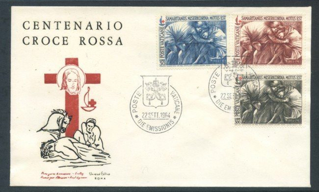1964 - VATICANO - CROCE ROSSA - BUSTA FDC - LOTTO/25734