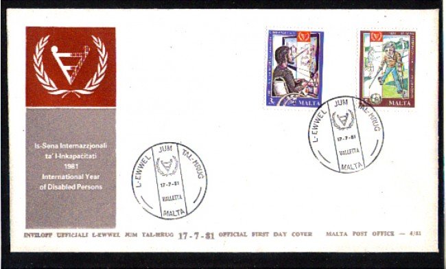 1981 - LBF/3592 - MALTA - ANNO INTERNAZIONALE DISABILI