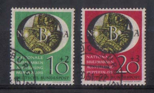 1951 - LOTTO/958 -  GERMANIA FEDERALE - ESPOS. WUPPERTAL - USATI