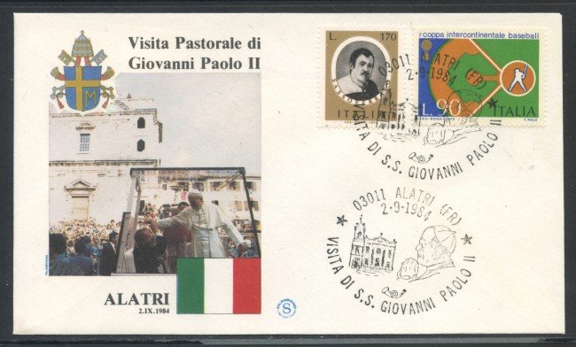 1984 - ITALIA - ALATRI (FR) - VISITA DI S.S. GIOVANNI PAOLO II° - LOTTO/31172
