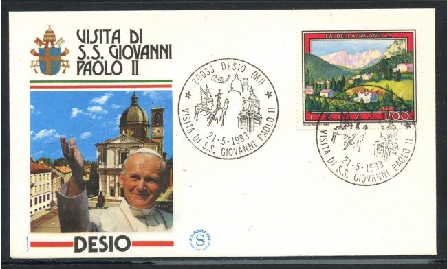 1983 - ITALIA - DESIO (MI) - VISITA DI S.S. GIOVANNI PAOLO II° - LOTTO/31181