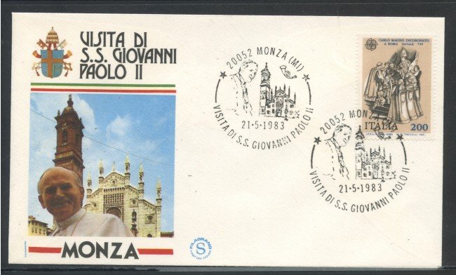 1983 - ITALIA - MONZA  (MI) - VISITA DI S.S. GIOVANNI PAOLO II° - LOTTO/31182