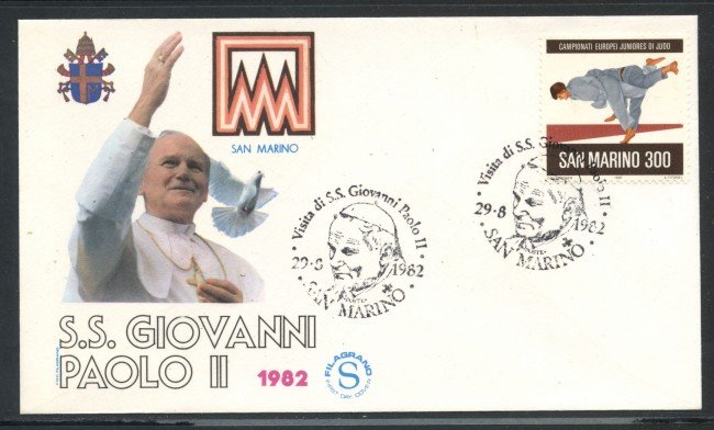 1982 - ITALIA - SAN MARINO - VISITA DI S.S. GIOVANNI PAOLO II° - LOTTO/31183