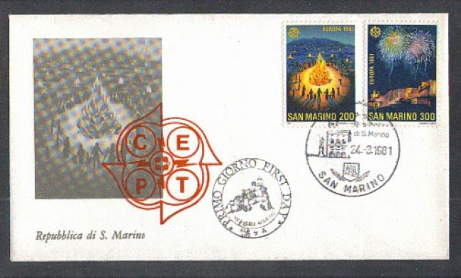 1981 - LOTTO/8012Z - SAN MARINO - EUROPA - FDC