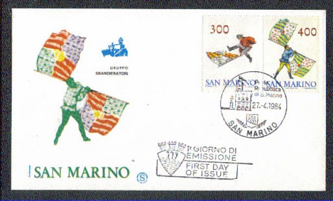 1984 - LOTTO/8044Z - SAN MARINO - SBANDIERATORI - FDC