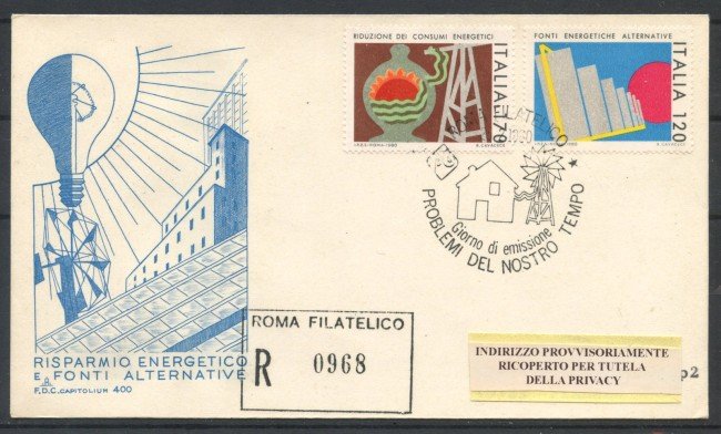 1980 - REPUBBLICA - LOTTO/39149 - CONSUMI ENERGETICI - FDC CAPITOLIUM
