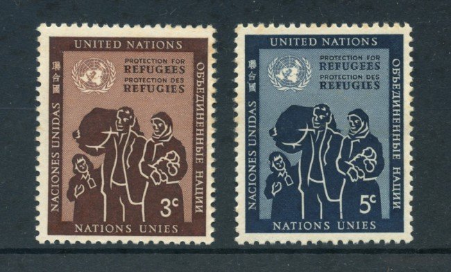 1953 - LOTTO/21303 - ONU U.S.A - PROTEZIONE RIFUGIATI 2v. - NUOVI
