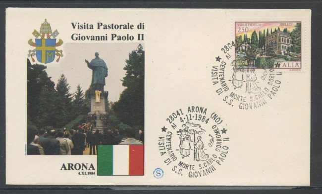 1984 - ITALIA - ARONA (NO) - VISITA DI S.S. GIOVANNI PAOLO II° - LOTTO/31169