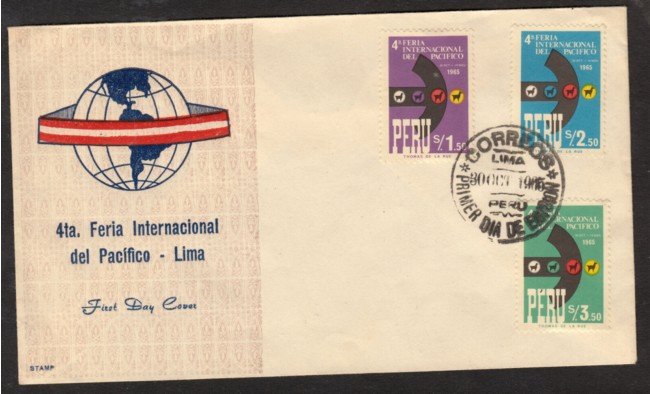 1965 - LOTTO/22610 - PERU' - 4° FIERA DEL PACIFICO - BUSTA FDC