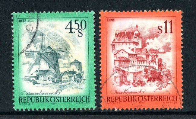 1976 - AUSTRIA - PAESAGGI 2v. - USATI - LOTTO/28078