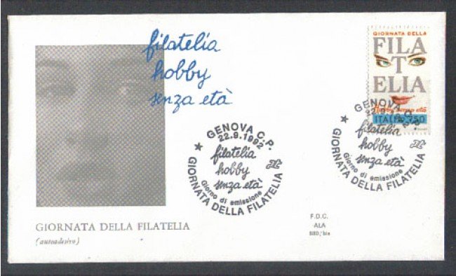 1992 - LOTTO/6999ZA - REPUBBLICA - G. FILATELIA ADESIVO - FDC