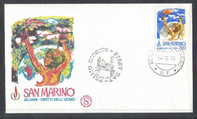 1978 - LOTTO/7990ZA - SAN MARINO - DIRITTI UOMO - FDC