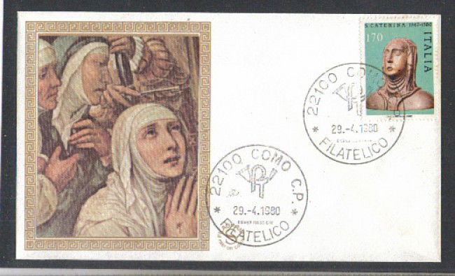 1980 - LOTTO/6718ZA - REPUBBLICA - SANTA CATERINA - FDC