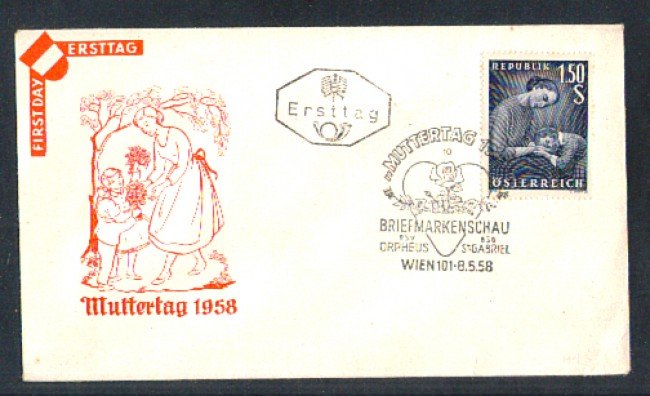 1958 - LBF/4185 - AUSTRIA - GIORNATA DELLA MADRE - BUSTA FDC