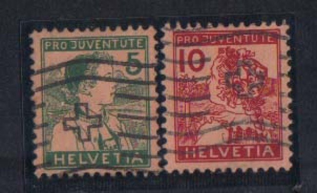 1915 - LOTTO/2724 -  SVIZZERA - PRO JUVENTUTE 2v. - USATI