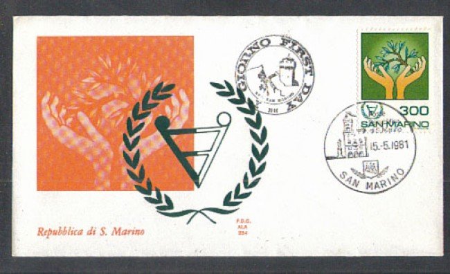 1981 - LOTTO/8013Z - SAN MARINO - DISABILI - FDC