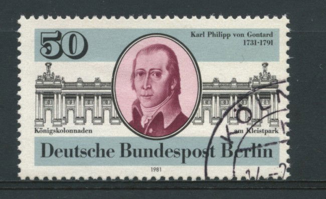 1981 - LOTTO/15653U - BERLINO - 50p. PHILIPP VON GONTARD - USATO