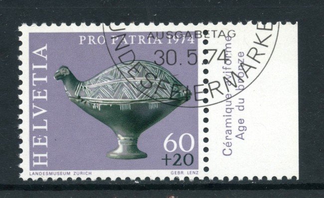 1974 - SVIZZERA - 60+20c. PRO PATRIA - USATO - LOTTO/28476