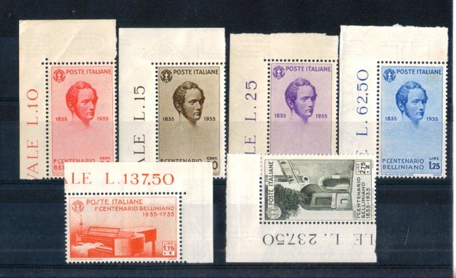 1935 - LOTTO/REG10594 - REGNO - VINCENZO BELLINI 6v. - NUOVI