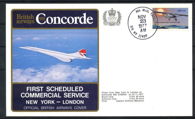 1977 - STATI UNITI - LOTTO/41633 - CONCORDE PRIMO VOLO NEW YORK LONDRA