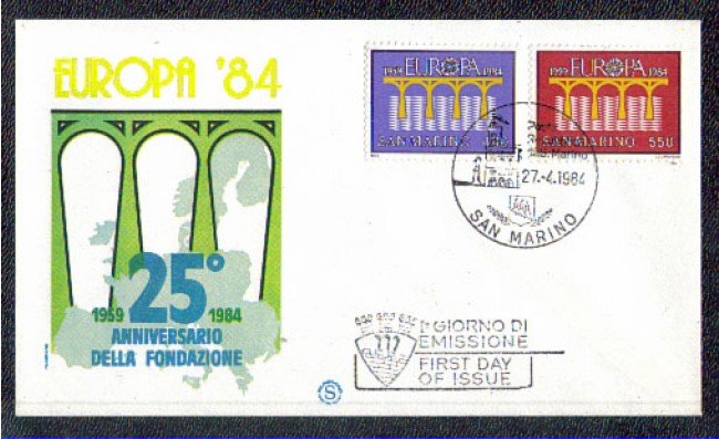 1984 - LOTTO/8043Z - SAN MARINO - EUROPA - FDC